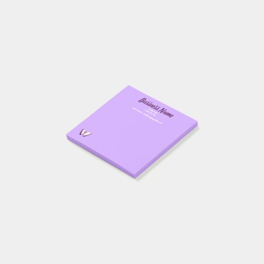 Zakelijke marketingobjecten aangepast paars post-it® notes (Schuin)