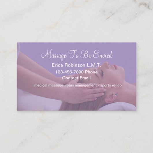 Zakelijke massagethema Visitekaartjes (Voorkant)