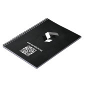 Zakelijke Matte zwart-wit minimalistische promo Notitieboek (Linkerzijde)