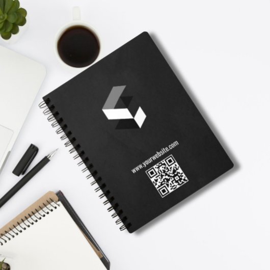 Zakelijke Matte zwart-wit minimalistische promo Notitieboek