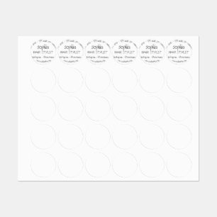 Zakelijke Meisjesachtige Calligrafie Witte Klassie Labels