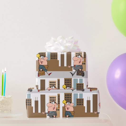 Zakelijke Mensen Die In De Stad Afspreken Cadeaupapier