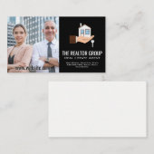 Zakelijke mensen | Logo onroerend goed Visitekaartje (Voorkant / Achterkant)