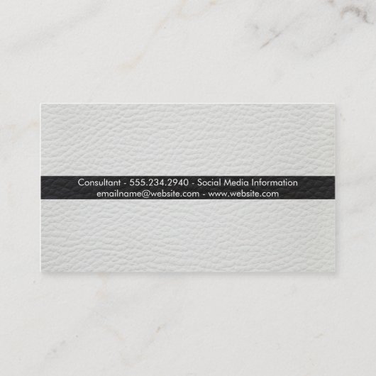 Zakelijke Mensen Staan | Leer Visitekaartje (Achterkant)