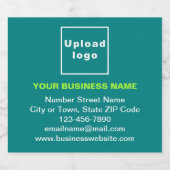 Zakelijke merk op Blauwgroen etiket met groene vlo (Enkel label)