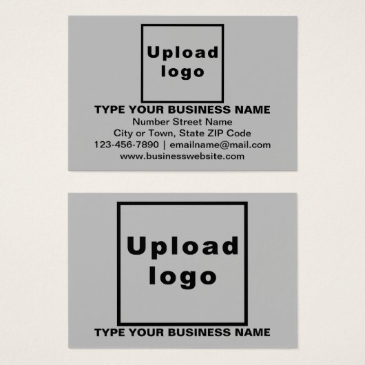 Zakelijke merk op grijze rechthoekige profielkaart visitekaartje (Voorkant /achterkant)