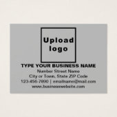 Zakelijke merk op grijze rechthoekige profielkaart visitekaartje (Voorkant)