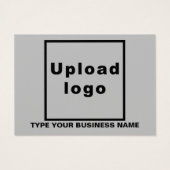 Zakelijke merk op grijze rechthoekige profielkaart visitekaartje (Achterkant)