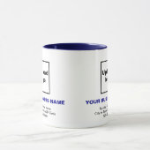 Zakelijke merk op Navy Blue Combo mok (Midden)