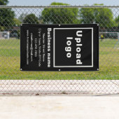 Zakelijke merk op zwarte portretbanner spandoek (Insitu)