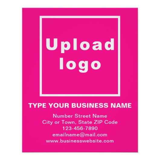 Zakelijke Merk Roze Glanzende Poster (Voorkant)