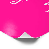 Zakelijke Merk Roze Glanzende Poster (Hoek)