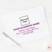 Zakelijke merken Paarse minimale teksten over wit Rechthoekige Sticker (Envelop)