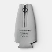 Zakelijke merkgrijze fles flesjeskoeler (Achterkant)