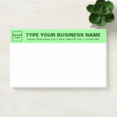 Zakelijke merknaam op lichte groene koptekst van g post-it® notes (Kantoor)