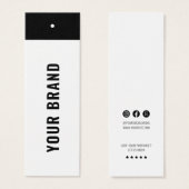 Zakelijke minimalist Merknaam Kleding Hang Label Mini Visitekaartjes (Voorkant /achterkant)