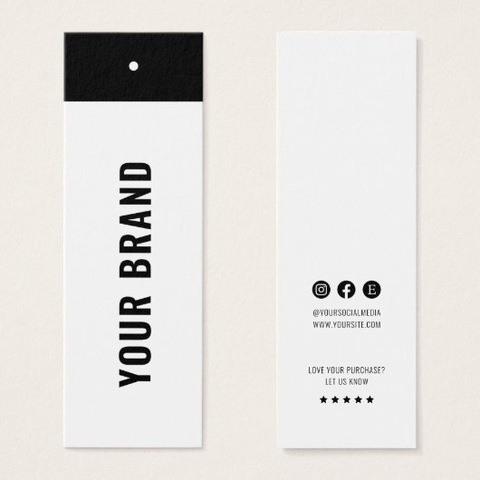 Zakelijke minimalist Merknaam Kleding Hang Label Mini Visitekaartjes (Voorkant /achterkant)