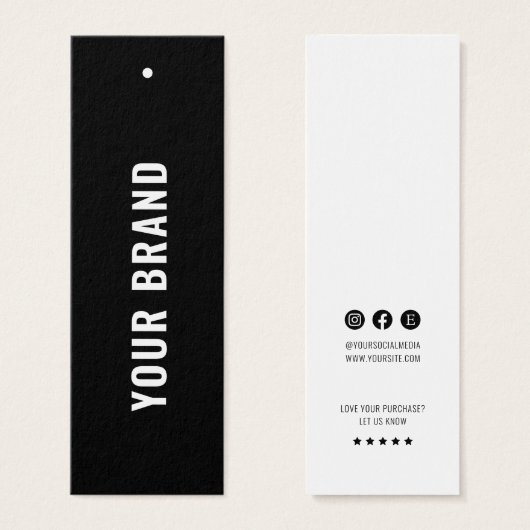 Zakelijke minimalist Merknaam Kleding Hang Label Mini Visitekaartjes (Voorkant /achterkant)