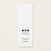 Zakelijke minimalist Merknaam Kleding Hang Label Mini Visitekaartjes (Achterkant)