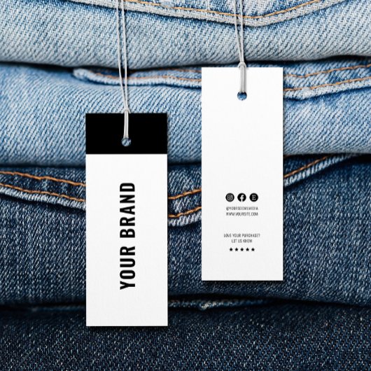 Zakelijke minimalist Merknaam Kleding Hang Label Mini Visitekaartjes