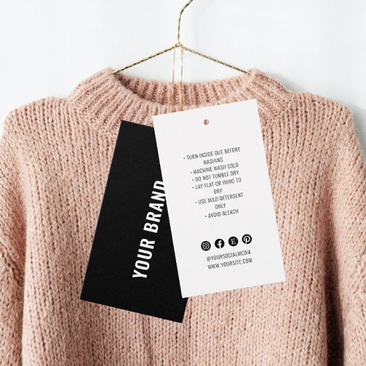 Zakelijke minimalist Merknaam Kleding Hang Label Visitekaartje