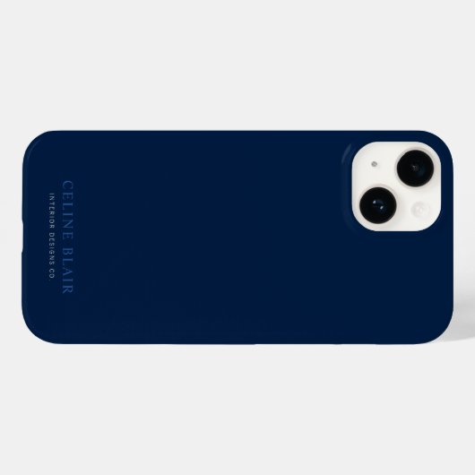 Zakelijke minimalistische marine blauw Case-Mate iPhone case (Achterkant (horizontaal))