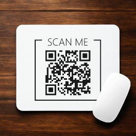 Zakelijke Minimalistische QR-code Scan Me  Muismat