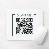 Zakelijke Minimalistische QR-code Scan Me Muismat (Met muis)