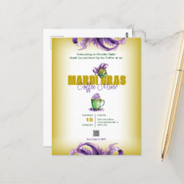 Zakelijke Mixer Mardi Gras QR Code uitnodiging