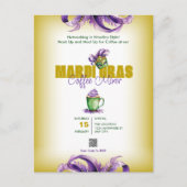 Zakelijke Mixer Mardi Gras QR Code uitnodiging (Voorkant)