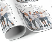 Zakelijke moderne boog foto kerst cadeaupapier (Rol Hoek)