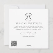 Zakelijke moderne boog foto kerst feestdagenkaart (Achterkant)