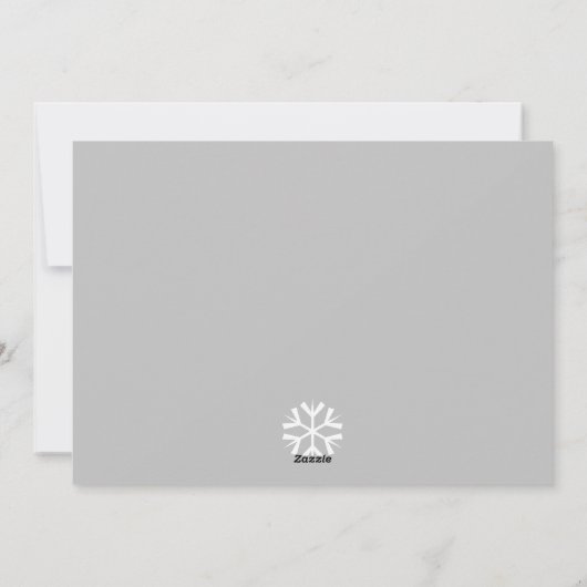 Zakelijke moderne rode vreugde minimale kerstfoto feestdagenkaart (Achterkant)