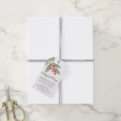 Zakelijke moderne script Holly Berry Cadeaulabel (Met Touw)