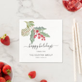 Zakelijke moderne script Holly Berry Servet (Insitu)