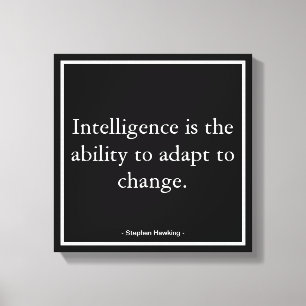 Zakelijke motivatie Hawking Typografie Canvas Afdruk