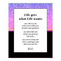 Zakelijke motivatie roze blauw glitter en zwart