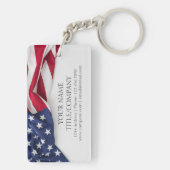 Zakelijke naam Amerikaanse vlag Sleutelhanger (achterkant)