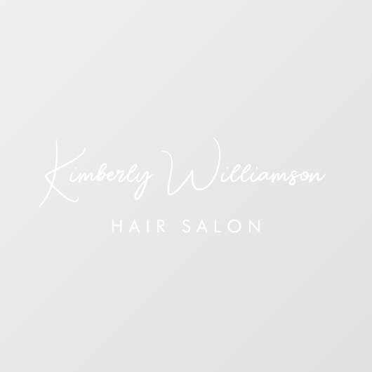 Zakelijke naam Chic Signature Script Raamsticker (Vel)