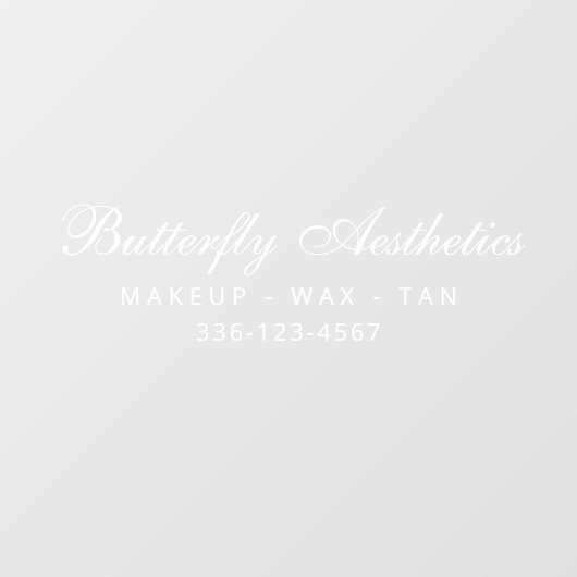 Zakelijke Naam Custom Branding Signage Wit Raamsticker (Vel)