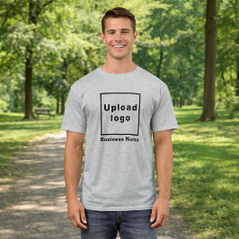 Zakelijke naam en logo | Grijze heren T-shirt
