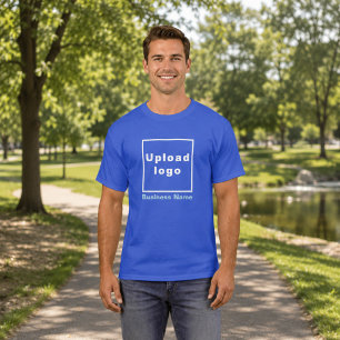 Zakelijke naam en logo Koninklijk blauwe heren T T-shirt