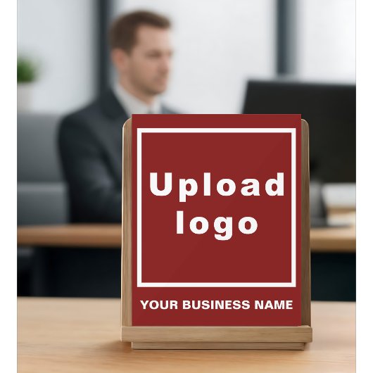 Zakelijke naam en logo | Rood acryl bord