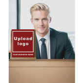 Zakelijke naam en logo | Rood acryl bord