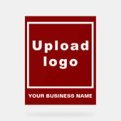 Zakelijke naam en logo | Rood acryl bord (Voorkant)
