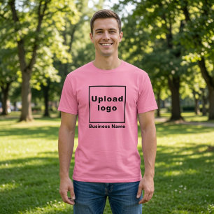 Zakelijke naam en logo Roze heren T-shirt