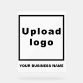 Zakelijke naam en logo | Wit acrylaat bord (Voorkant)