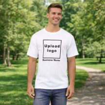 Zakelijke naam en logo | Wit T-shirt voor heren
