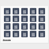 Zakelijke naam handtekening script QR-code promoti Vierkante Sticker (Vel)