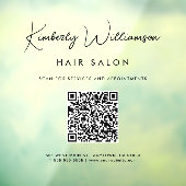 Zakelijke naam handtekening script QR-code Raamsticker (Vel 3)